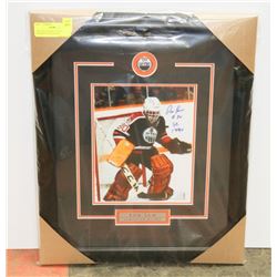 RON LOW ( OILERS )  AUTO / FRAMED PICTURE W/