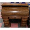 Image 1 : 7 DRAWER ROLL TOP DESK, 50"X22"X47".