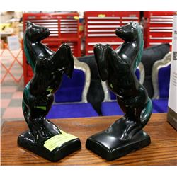 PAIR OF BLUE MOUNTAIN POTTERY, HORSES