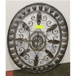 LARGE METAL OVAL DECORATIVE