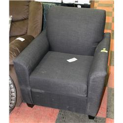 33" GREY FABRIC UPHOLSTERED CHAIR