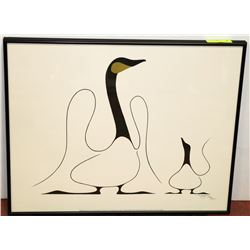 BENJAMIN CHEE CHEE SIGNED AND FRAMED PRINT.