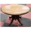 Image 1 : ANTIQUE OAK OVAL COFFEE TABLE, 36"X25"X21".