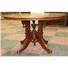 Image 2 : ANTIQUE OAK OVAL COFFEE TABLE, 36"X25"X21".