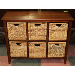 6 DRAWER STORAGE CABINET, 39 X 15 X 32