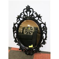BLACK OVAL DECORATIVE MIRROR