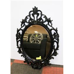 BLACK OVAL DECORATIVE MIRROR