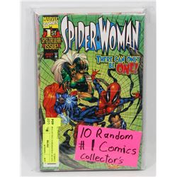 LOT OF 10 RANDOM #1 COLLECTORS COMICS