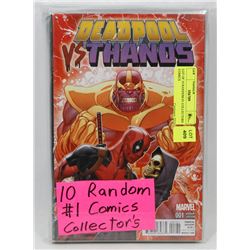 LOT OF 10 RANDOM #1 COLLECTORS COMICS