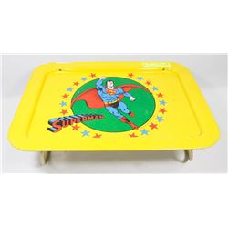 1976 VINTAGE  SUPERMAN METAL TV TRAY