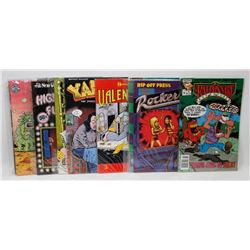 LOT OF 12 VINTAGE RALPH SNART AND HIPPIE COMICS