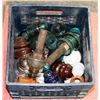 Image 1 : BOX OF GLASS AND PORCELAIN INSULATORS
