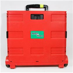 FOLDING PACK AND ROLL BIN ON WHEELS