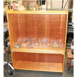 ADJUSTABLE 4 SHELF WOOD BOOKCASE (42"X12"X51.5").