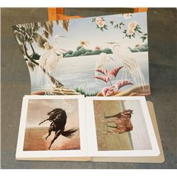 HERRING CANVAS PICTURE SOLD WITH LOT OD C.W.