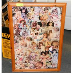 FRAMED DOLL PICTURE