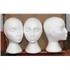 Image 1 : FLAT OF STYROFOAM FEMALE MANNEQUIN WIG HEAD