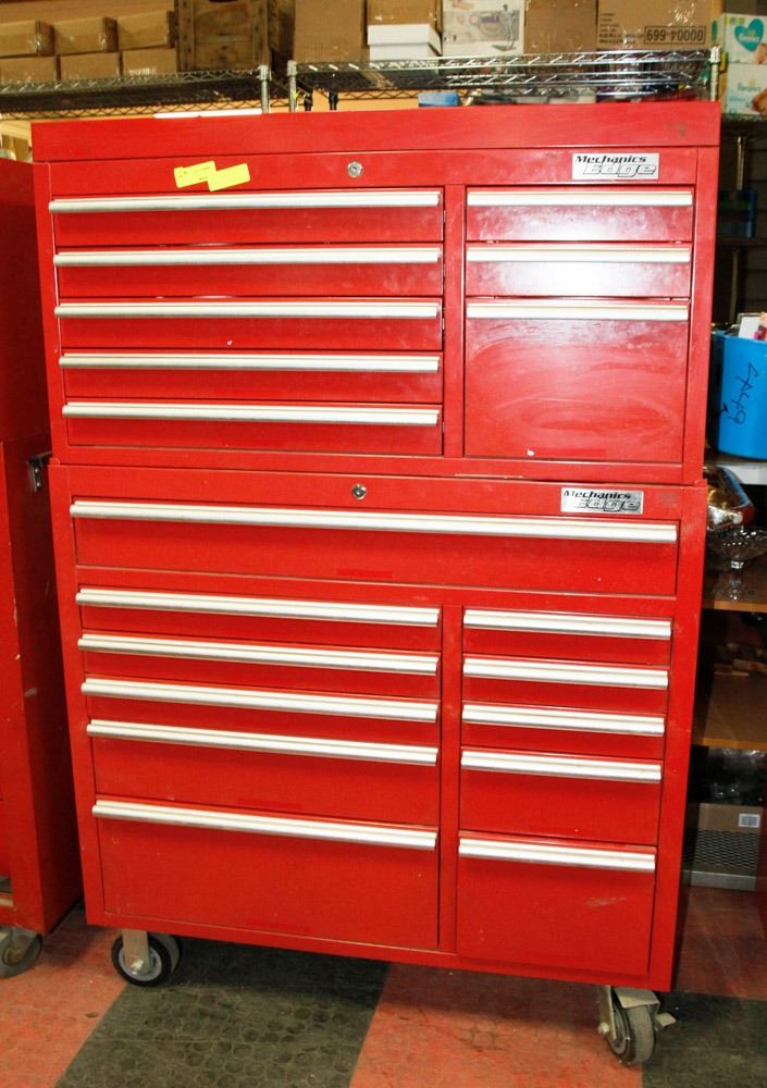 MECHANICS EDGE 2 PC TOOL CHEST, 41.5"X18"X61.5"