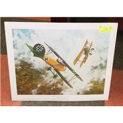 20" X 23" WORLD WAR 1 GERMAN PLANE BATTLE PRINT