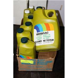 BOX OF ASSORTED CARPET CLEANER AND DEFOAMER