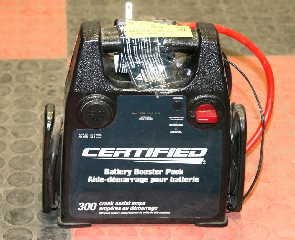CERTIFIED BATTERY BOOSTER PACK 300 CRANK ASSIST Kastner Auctions