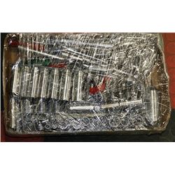 FLAT OF ASSORTED SOCKETS AND EXTENDERS.