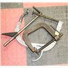 2 COMMERCIAL SIZED CLAMPS.
