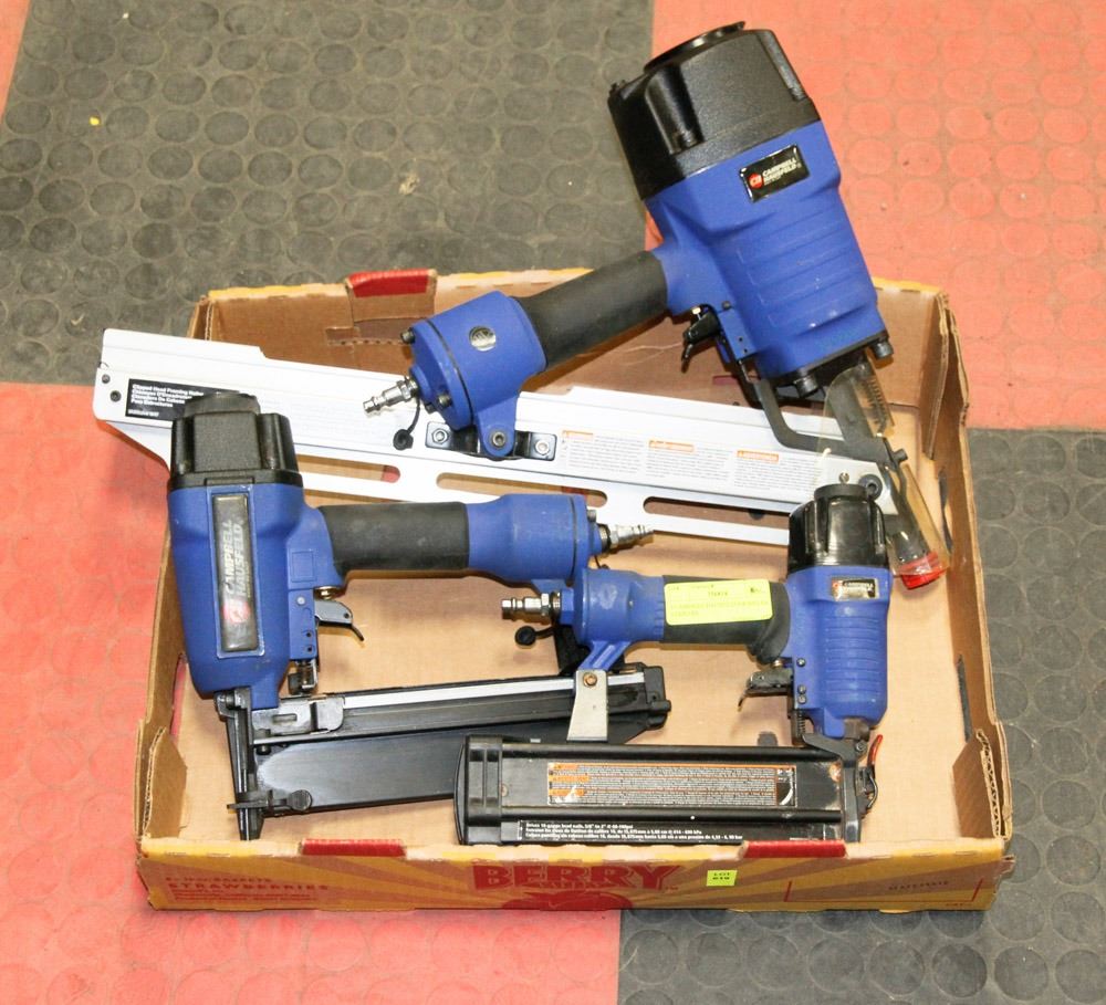 3 CAMPBELL HAUSFELD AIR NAILER STAPLERS