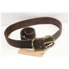 Image 1 : 32" BRAVE BROWN SIRAH LEATHER BELT