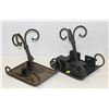 Image 1 : 2 HD BLACK WALLMOUNT BRACKETS SOLD W/ 2 DECORATIVE