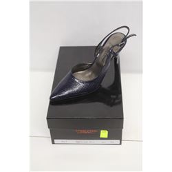 LAURA FERRI SZ 6.5 BLUE SLINGBACK STILETTO