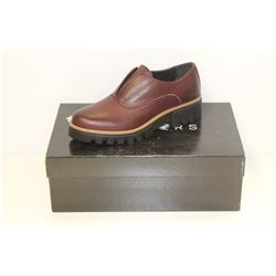 ATELIERS SZ 6 BORDO' VELVET BARTON LEATHER SHOES