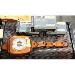 WOOD BAROMETER MADE IN ENGLAND