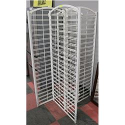 ONE WHITE DISPLAY RACK ALL STEEL