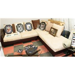 NEW 117X92" MULTI TONE MICROFIBRE SECTIONAL