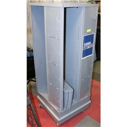 ONE SWIVEL BASED SHELF WITH 12 ADJUSTABLE SHELVES