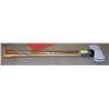 Image 1 : SET OF 2 DOUBLE HEAD AXES W/ 36” HANDLES.
