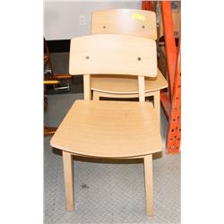 LOT OF 2 IKEA SIGURD WOOD CHAIRS
