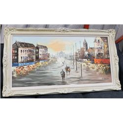 LARGE WATER COLOR PAINTING BY J. SALAS