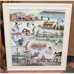 COMMEMORATIVE LARGE TOWN OF STONY PLAIN DISPLAY