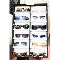 DISPLAY OF DESIGNER SUNGLASSES
