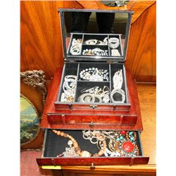 LARGE ESTATE 3-TIER BOOK-STYLE JEWELLERY