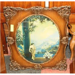 VINTAGE ESTATE ORNATE FRAMED LADY PICTURE