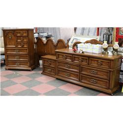 SKYLAR PEPLAR DOUBLE BED FRAME, DRESSER WITH