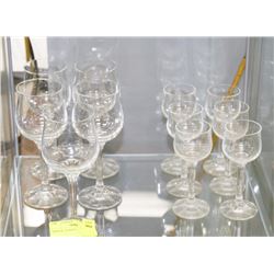 11PC CRYSTAL GLASSES