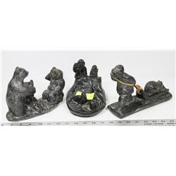 LOT OF 3 INUIT THEMED ORNAMENTS
