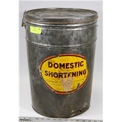 VINTAGE SHORTENING CAN.