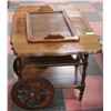 Image 2 : WOOD TEA WAGON, 25"X16"X28"