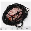 Image 1 : BAG OF BEAD STRINGS, PINK & BLACK