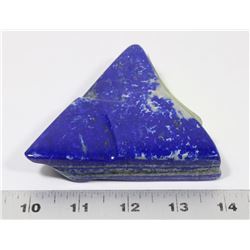LAPIS LAZULI POLISHED STONE PIECE, 4 INCH TRIANGLE